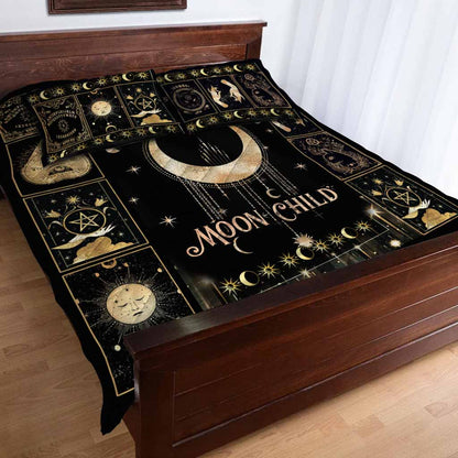 Witch By Nature Moon Child Quilt Set