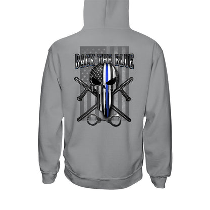 Blue Line Skull - Police Officer T-shirt And Hoodie 0621
