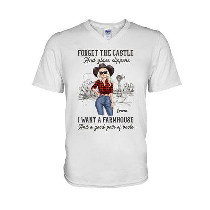 I Want A Farmhouse And A Good Pair Of Boots - Personalized Horse T-shirt and Hoodie