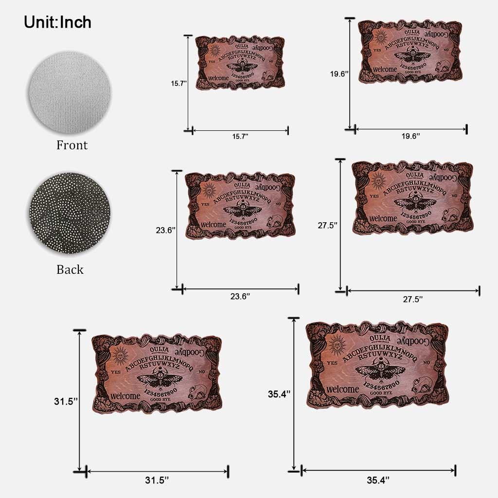 Ouija Welcome Goodbye - Witch Shaped Doormat