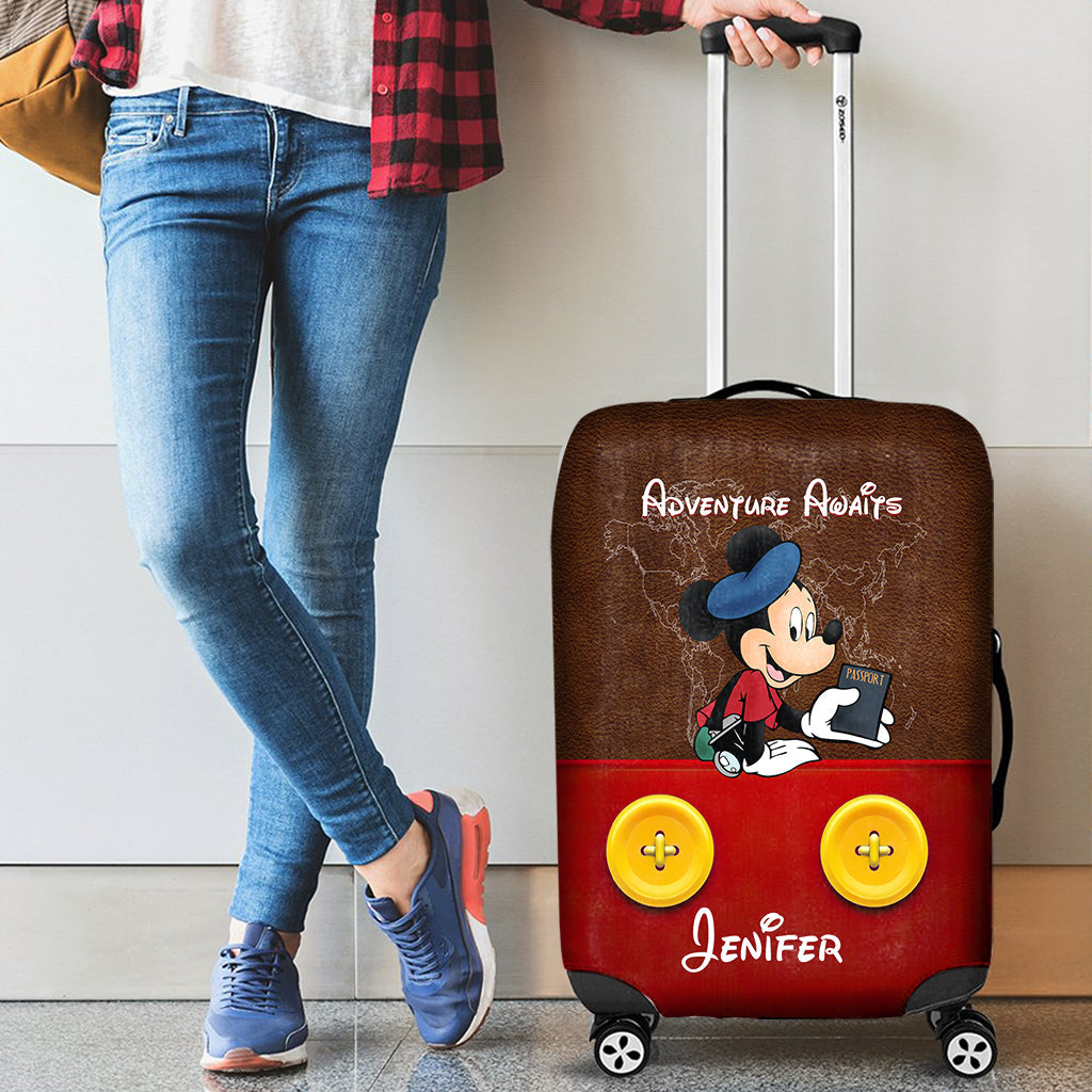 Adventure Awaits - Personalized Mouse Luggage Cover