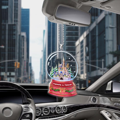 Castle Snow - Personalized Mouse Transparent Car ornament