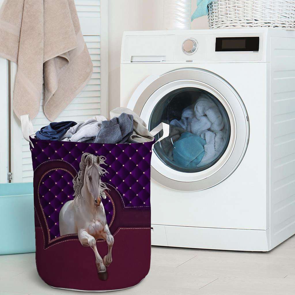 Horse Purple Heart - Horse Riding Lover - Horse Owner Storage Basket 0921
