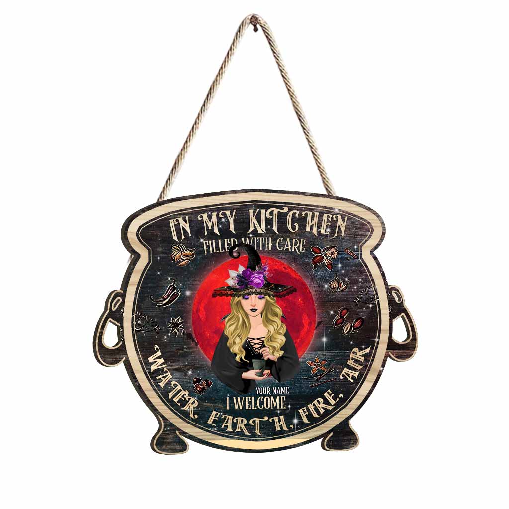 In My Kitchen - Personalized Witch Wood Sign