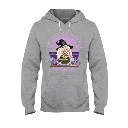 She Has Witchcraft In Her Lips - Personalized Witch T-shirt and Hoodie