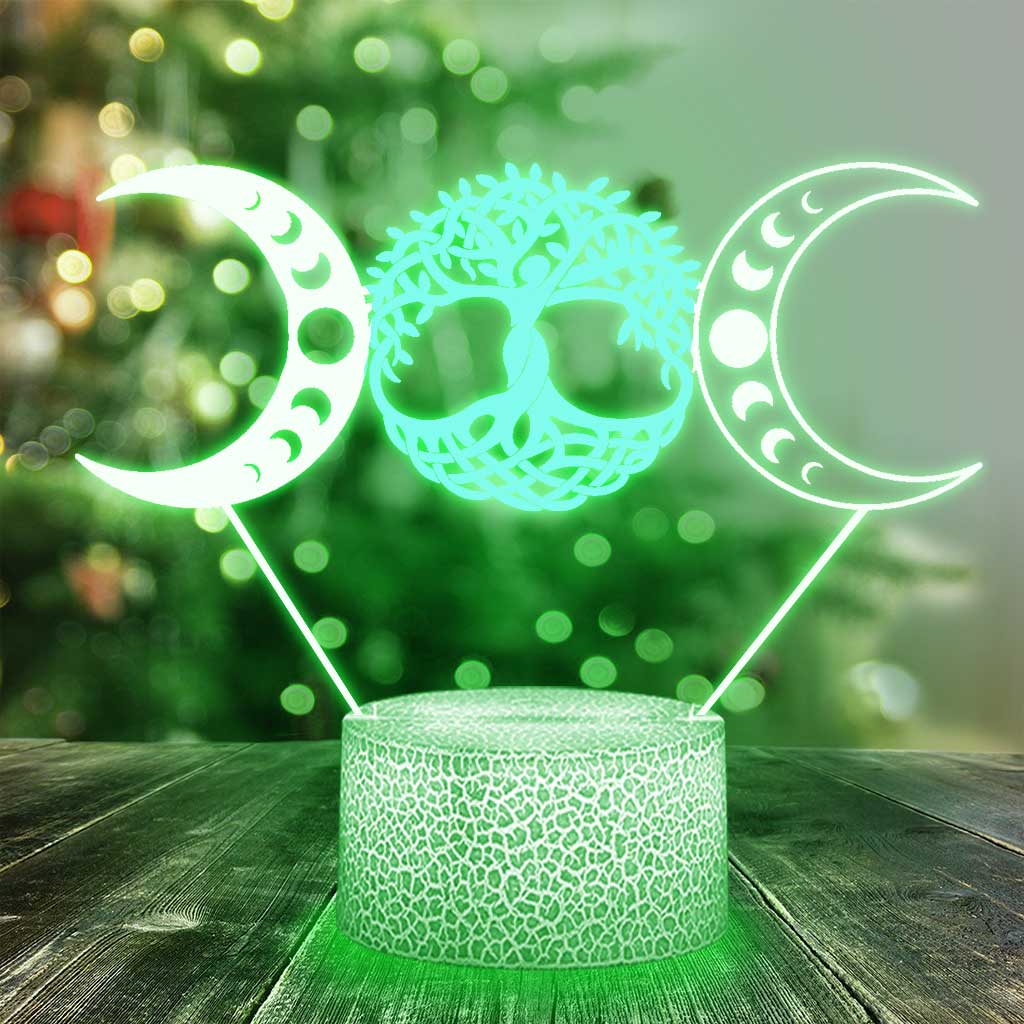 Triple Goddess Wicca - Witch Shaped Plaque Light Base