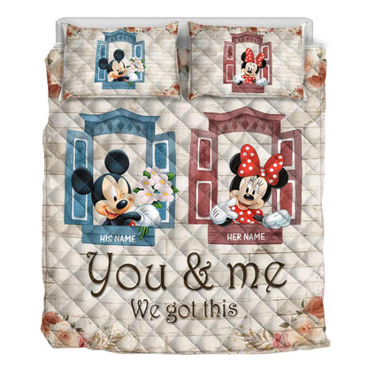 You & Me We Got This - Personalized Mouse Quilt Set