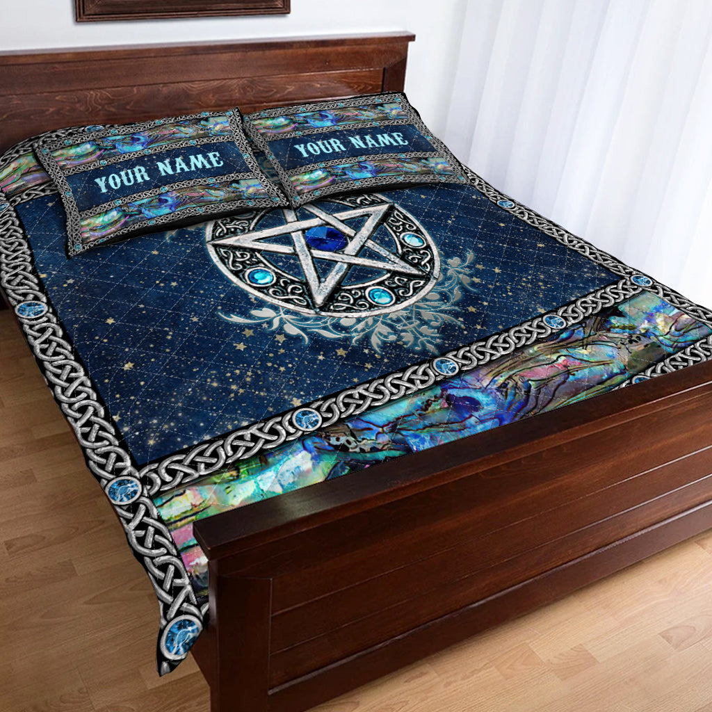 Wicca Sign - Personalized Witch Quilt Set