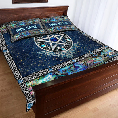 Wicca Sign - Personalized Witch Quilt Set