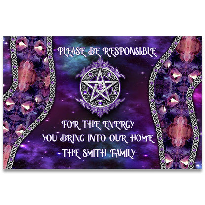 Please Be Responsible - Personalized Witch Doormat