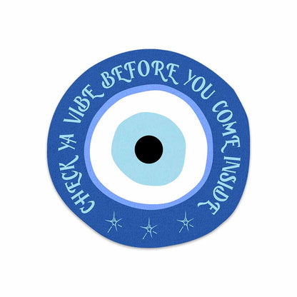 Check Ya Vibe - Evil Eye Witch Shaped Doormat