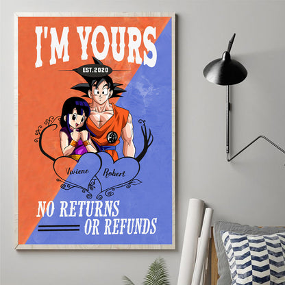 I'm Yours No Returns Or Refunds - Personalized Seven Balls Canvas and Poster