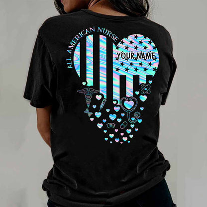 Proud Nurse - Personalized Independence Day T-shirt and Hoodie