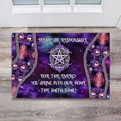 Please Be Responsible - Personalized Witch Doormat