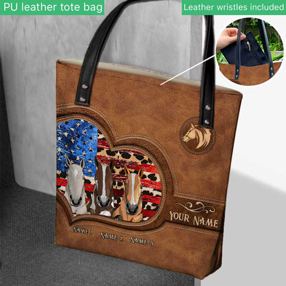 The Horses Of July - Personalized Independence Day Tote Bag
