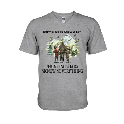 Hunting Dads Know Everything - Personalized Father's Day T-shirt and Hoodie