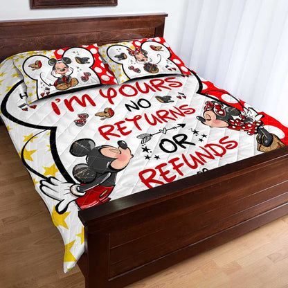 I Love You More - Personalized Couple Mouse Quilt Set