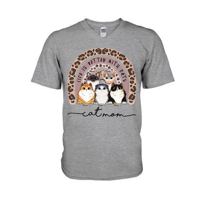 Cat Mom - Personalized Cat T-shirt and Hoodie