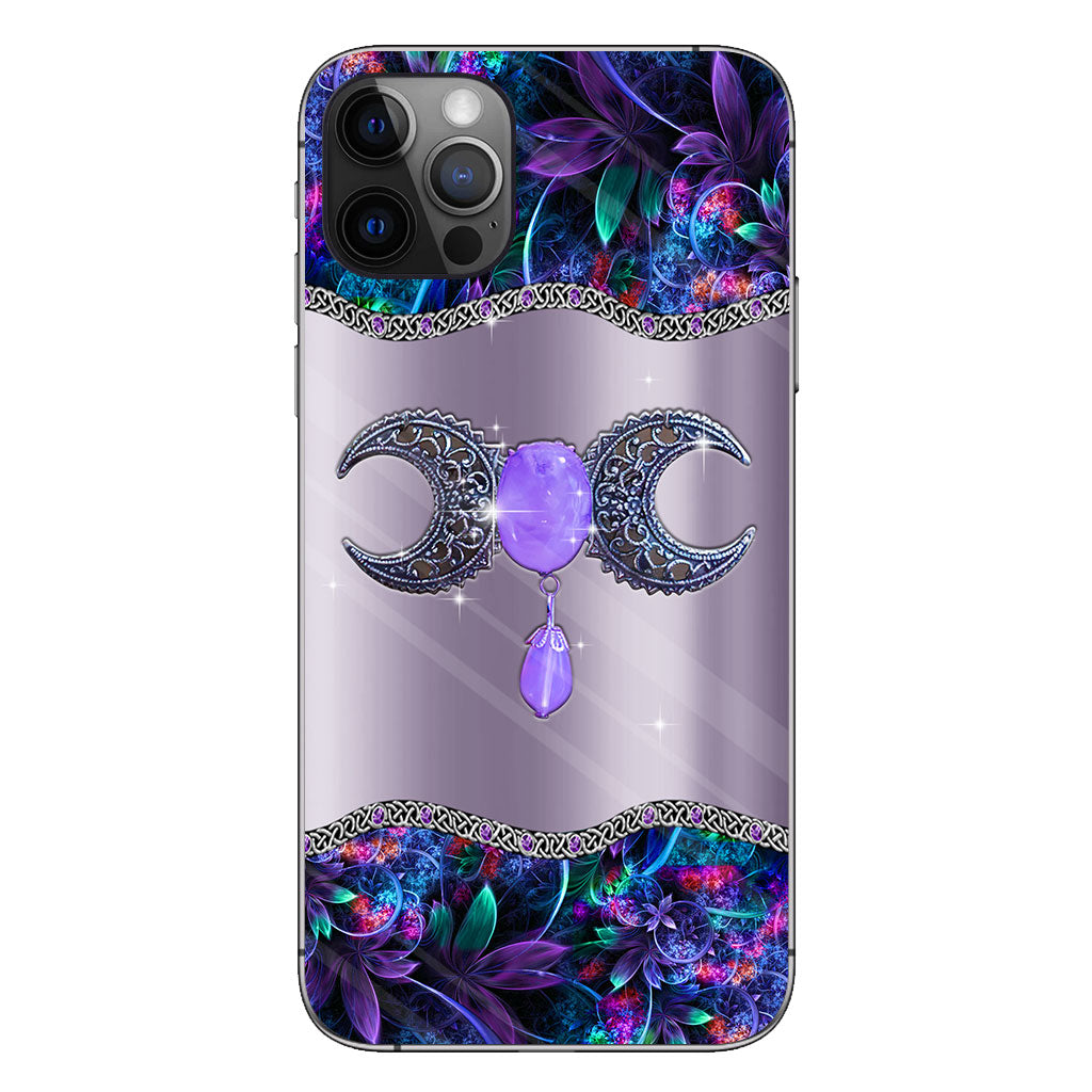 Mystery Witch Triple Moon - Personalized Phone Case With 3D Printed