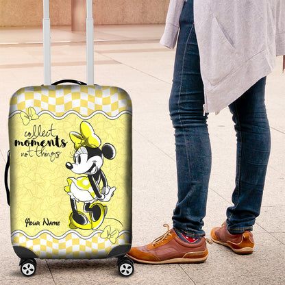 Collect Moments Not Things - Personalized Mouse Luggage Cover