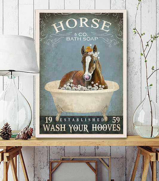 Horse Bath Soap Horse Canvas And Poster 0523