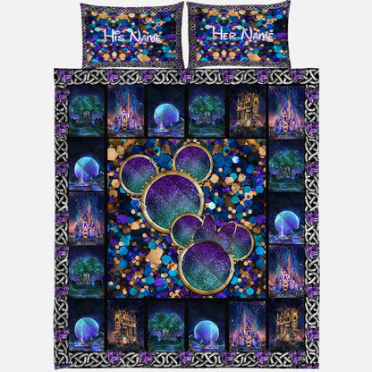 Magic Couple - Personalized Mouse Quilt Set