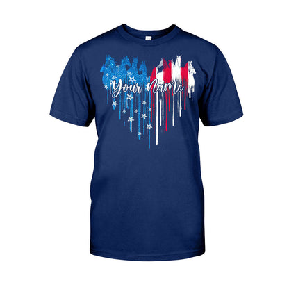 Love Horses Free Spirit - Personalized Independence Day T-shirt and Hoodie