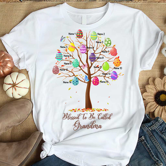 Blessed To Be Called Grandma - Personalized Easter Day Grandma T-shirt and Hoodie