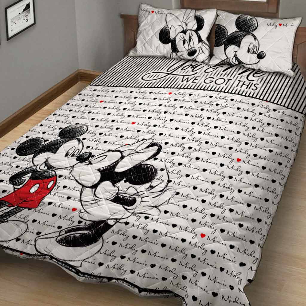 You And Me We Got This - Personalized Mouse Quilt Set