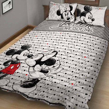 You And Me We Got This - Personalized Mouse Quilt Set