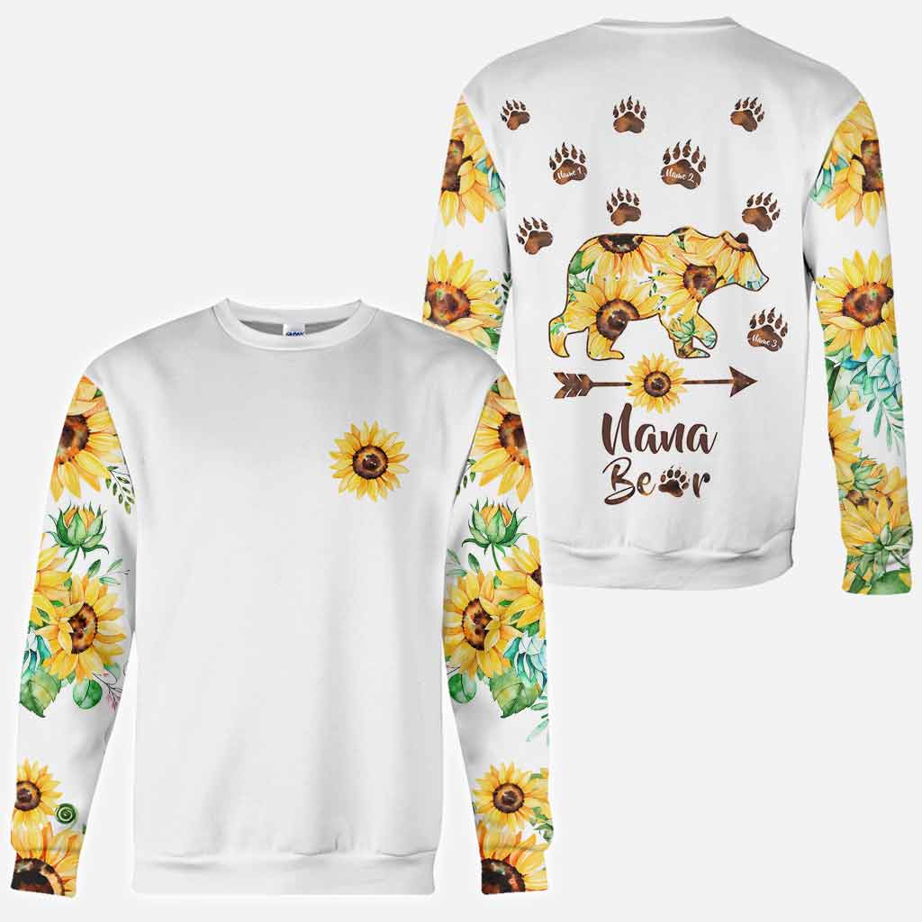 Grandma Bear - Personalized Mother's Day All Over T-shirt and Hoodie