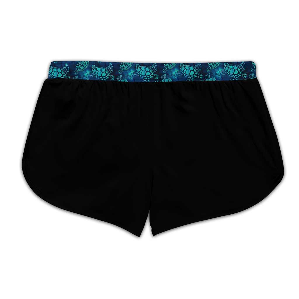 Blue Sea Turtle - Personalized Cross Tank Top and Women Shorts