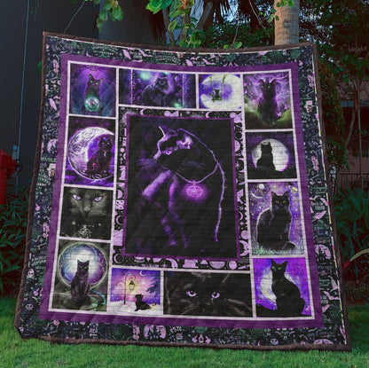 Wicca Black Cats - Witch Quilt 0822