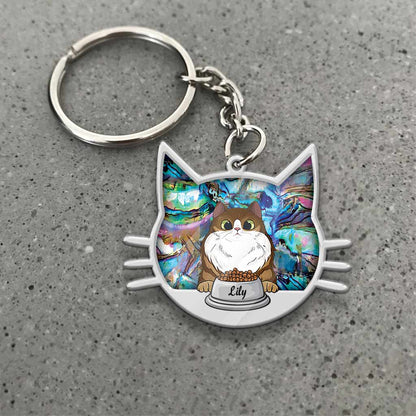Drive Safely Cat Mommy - Personalized Cat Keychain (Printed On Both Sides)