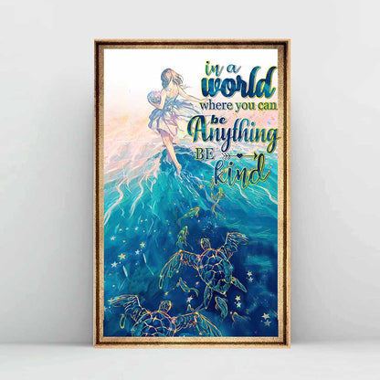 Be Kind Sea Turtle Lovers - Canvas And Poster