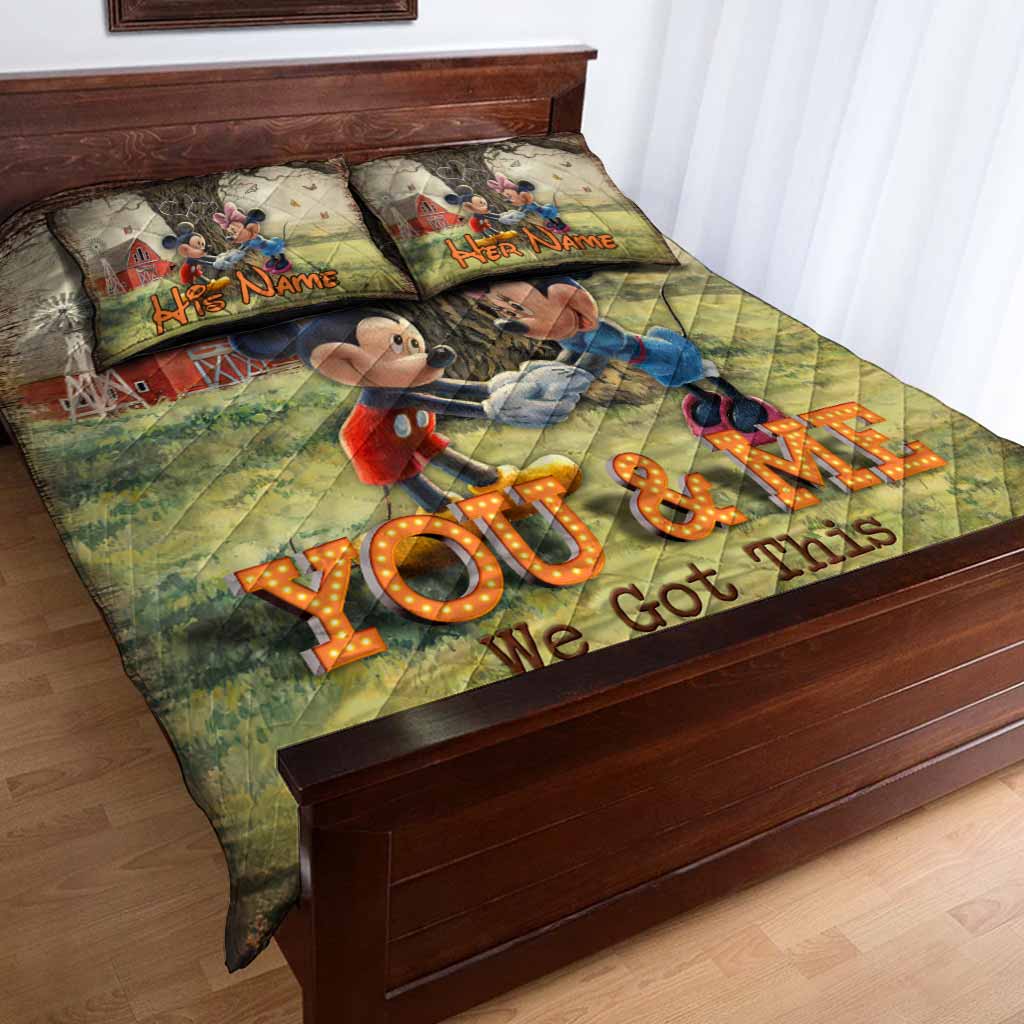 You And Me We Got This - Personalized Mouse Quilt Set