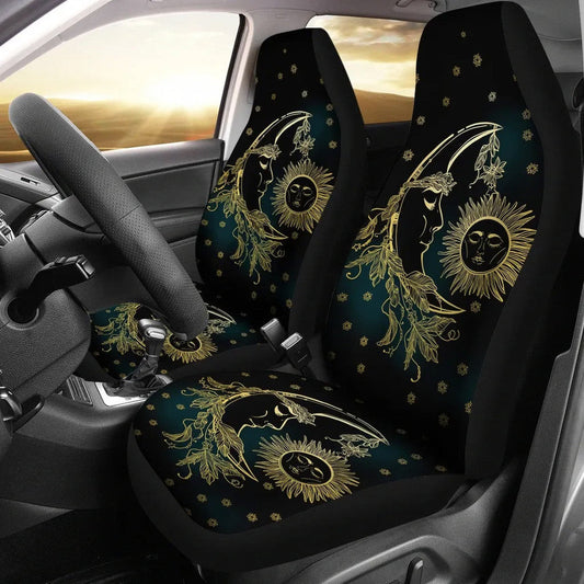 Celtic Wicca Sun And Moon-  Witch Seat Covers 0822