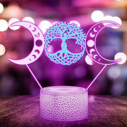 Triple Goddess Wicca - Witch Shaped Plaque Light Base