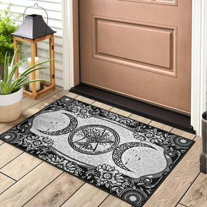Triple Moon Tree Of Life Wicca - Witch Doormat 0822