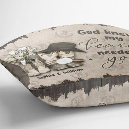 God Knew My Heart - Personalized Couple Horse Throw Pillow