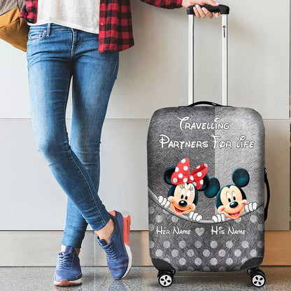 Traveling Partners For Life - Personalized Mouse Luggage Cover