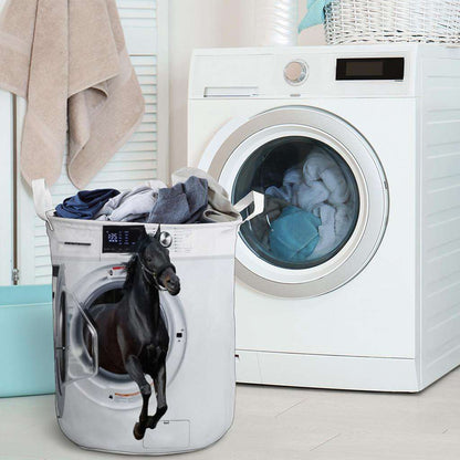 Horse In Washing Machine - Horse Riding Lover - Horse Owner Storage Basket 0921