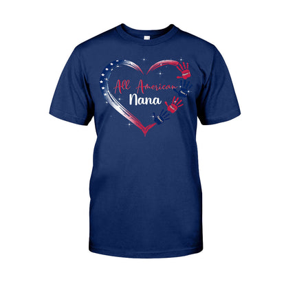 Nana's Heart - Personalized Independence Day T-shirt and Hoodie