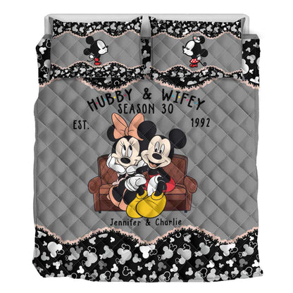 New Season - Personalized Couple Mouse Quilt Set