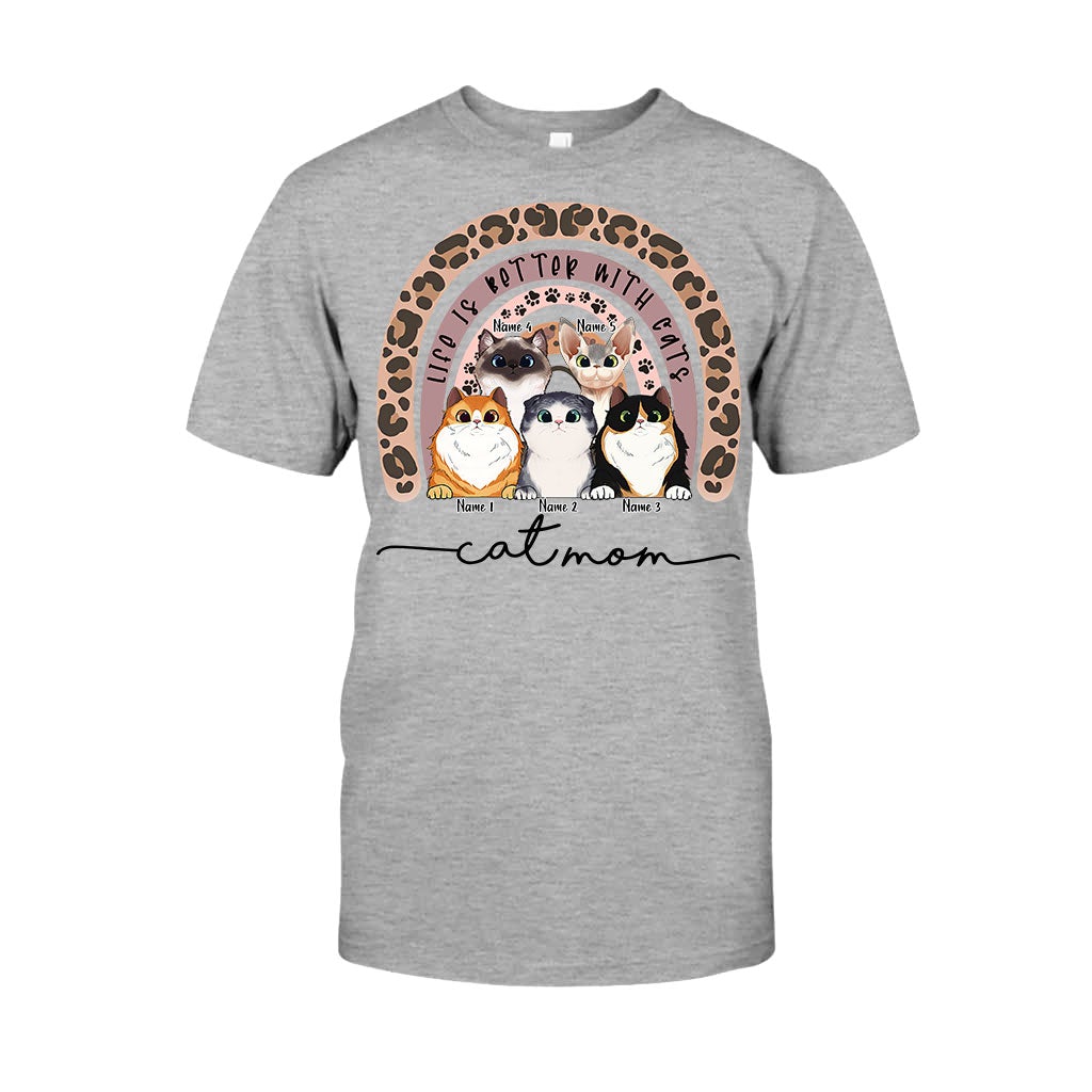 Cat Mom - Personalized Cat T-shirt and Hoodie