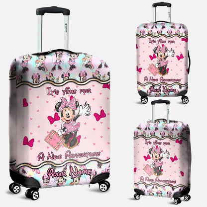 It's Time For A New Adventure - Personalized Mouse Leather Handbag & Luggage Cover