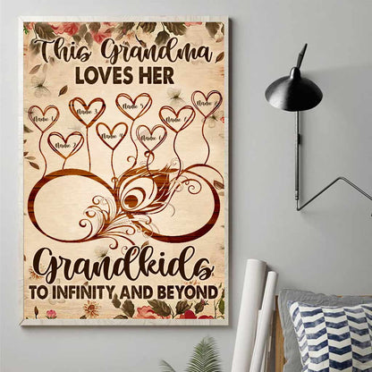 This Nana Loves Her Grandkids - Personalized Grandma Poster