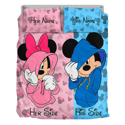 His Side Her Side - Personalized Mouse Bedding Set
