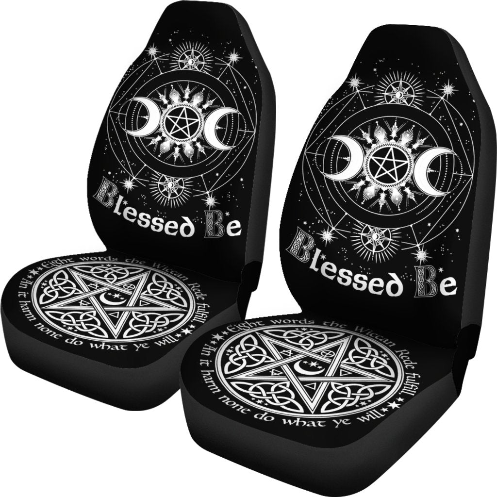 Blessed Be Wicca - Witch Seat Covers 0822