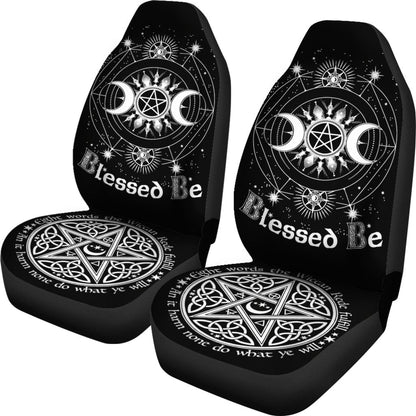 Blessed Be Wicca - Witch Seat Covers 0822